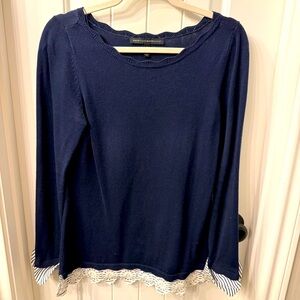 White House Black Market, Navy Sweater, Size Small